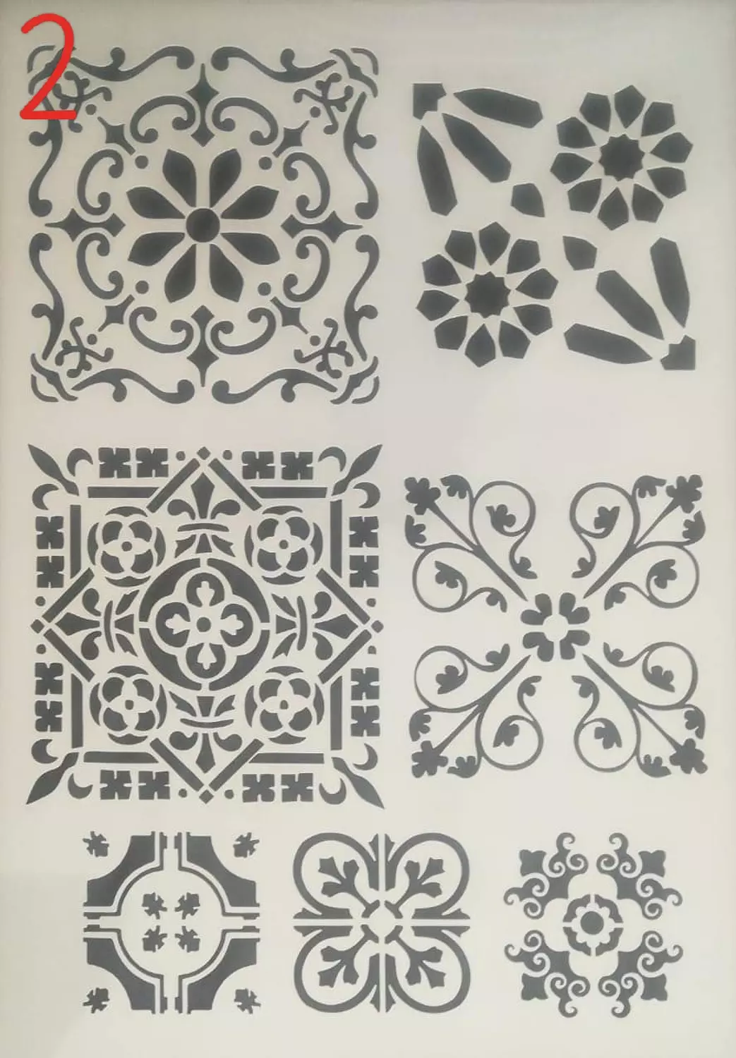 استنسل مفرغ (اشكال مختلفة) Stencils(Different forms) A4 29