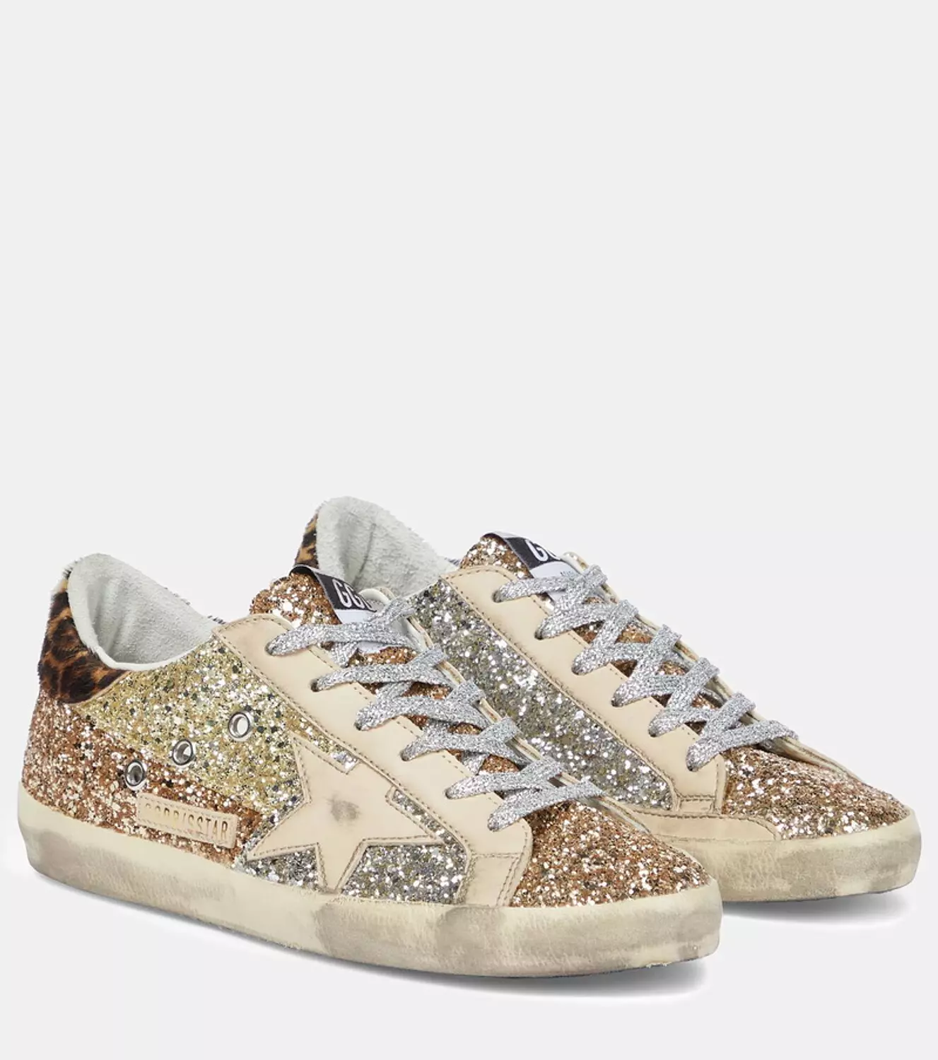 Golden Goose Superstar glitter leather sneakers image