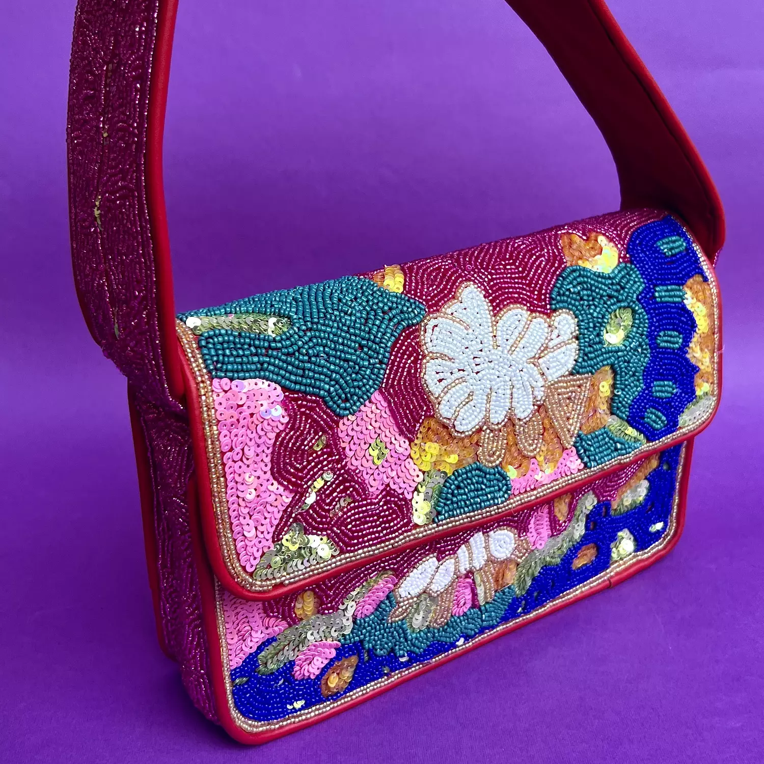 Full Bloom Beaded Shoulder bag  3