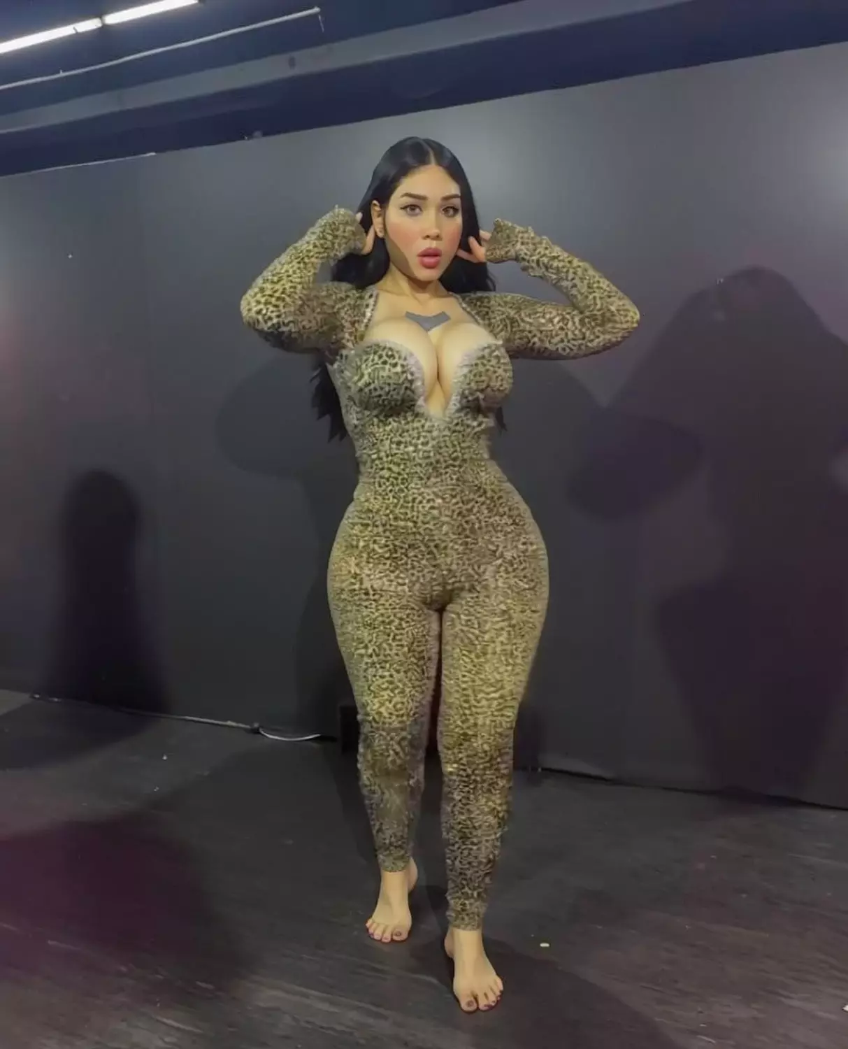 Leopard Print Lingerie Bodysuit image
