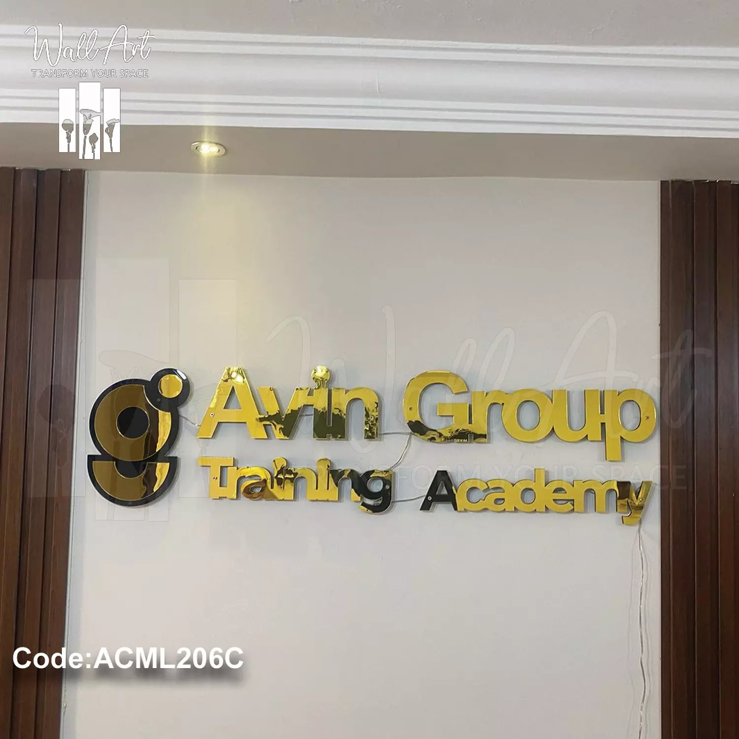 ACML206-Lighted Golden Acrylic Logo  4