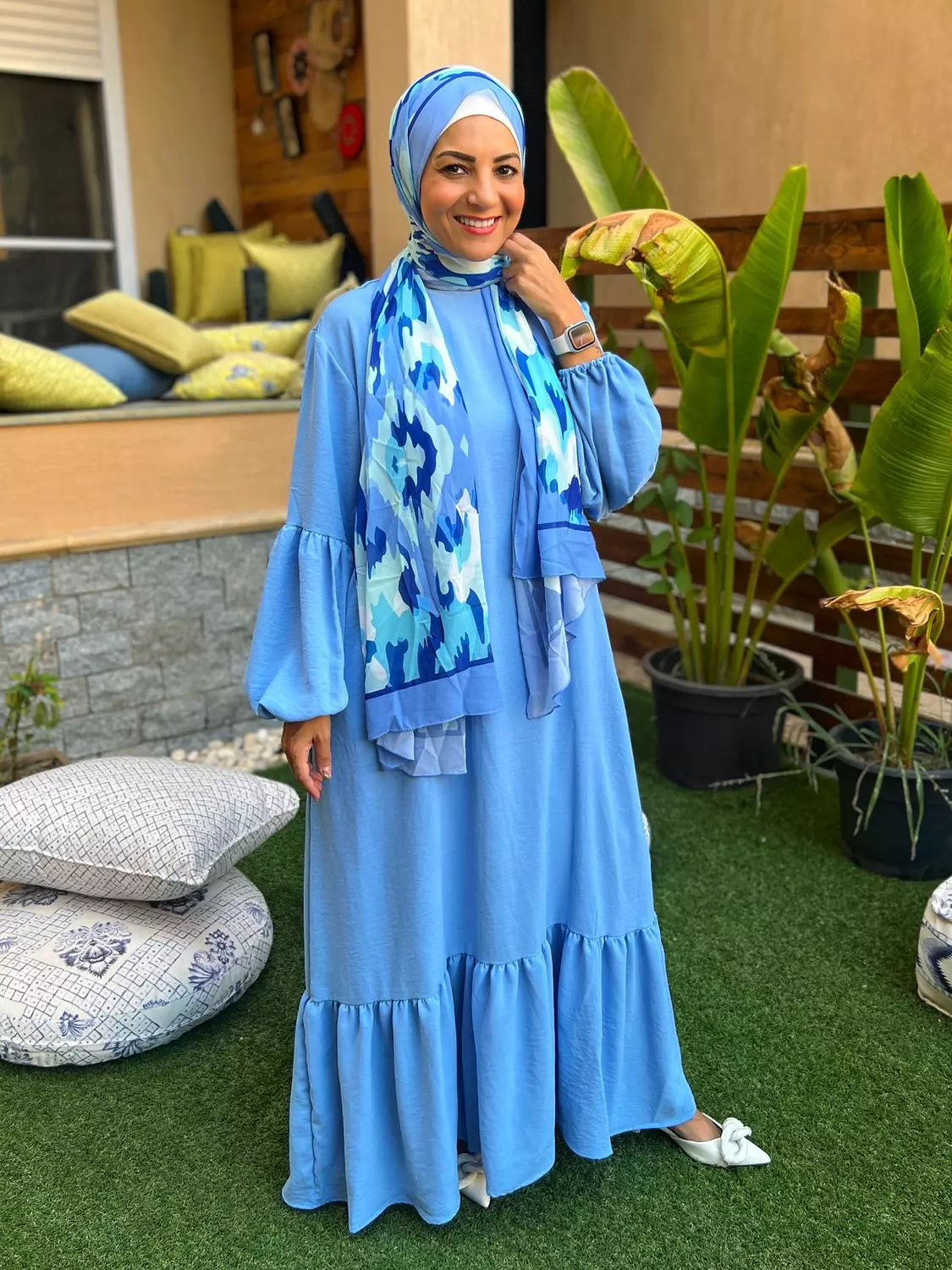 Long Sleeve Dress- Baby Blue image