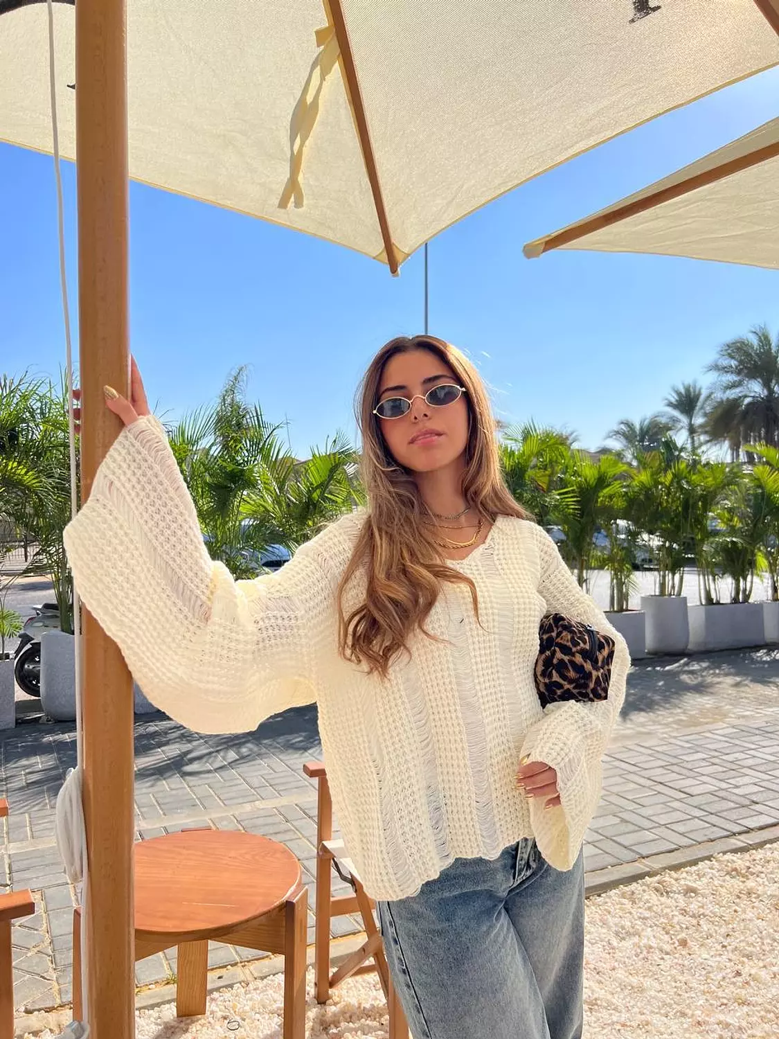 Oversized mesh sweater image