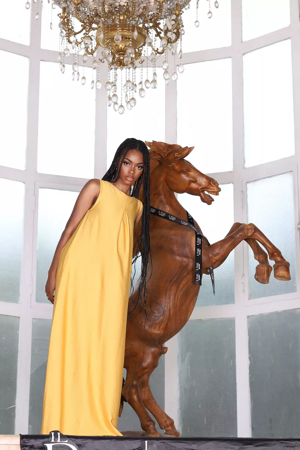 Basic Soft Linen Dress - Yellow image