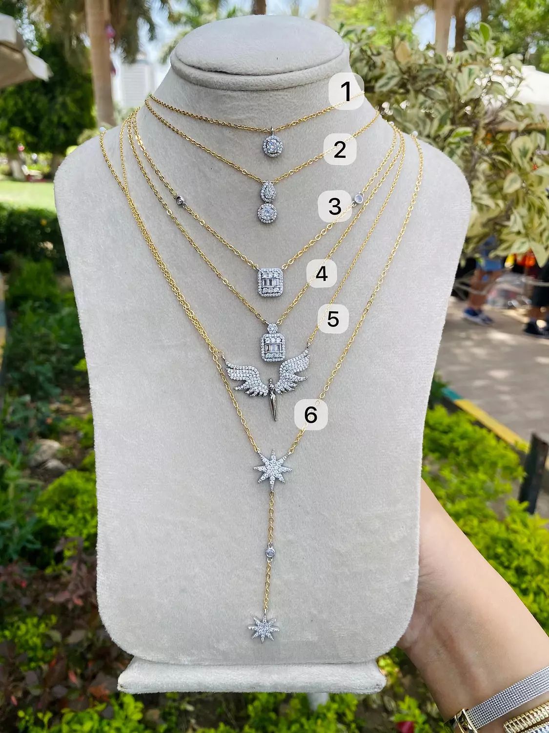 Silver charms necklaces 1