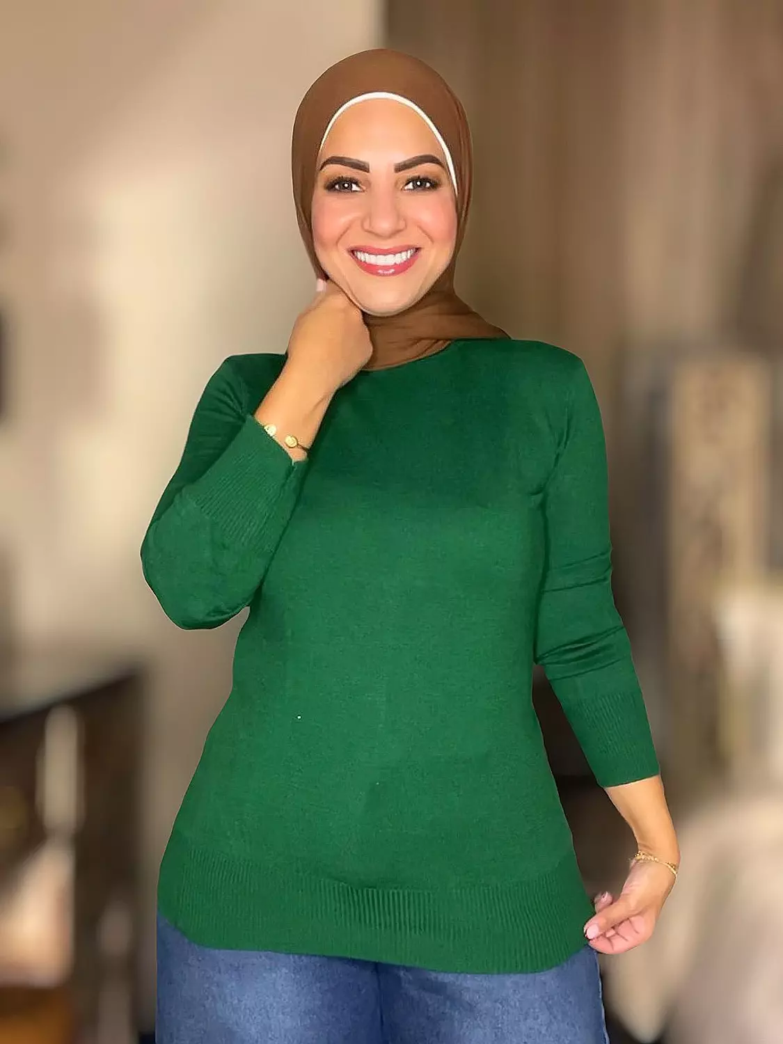 Knitted Plain High-cool Pullover - Free Size 