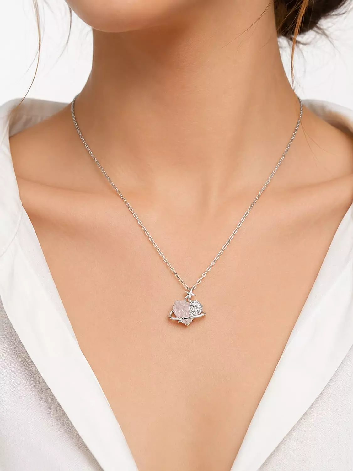 Silver Necklace Heart image