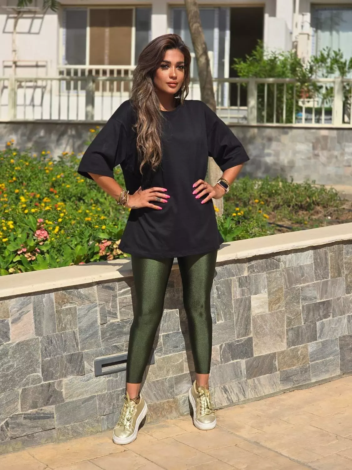 Plus Size Metallic leggings 28