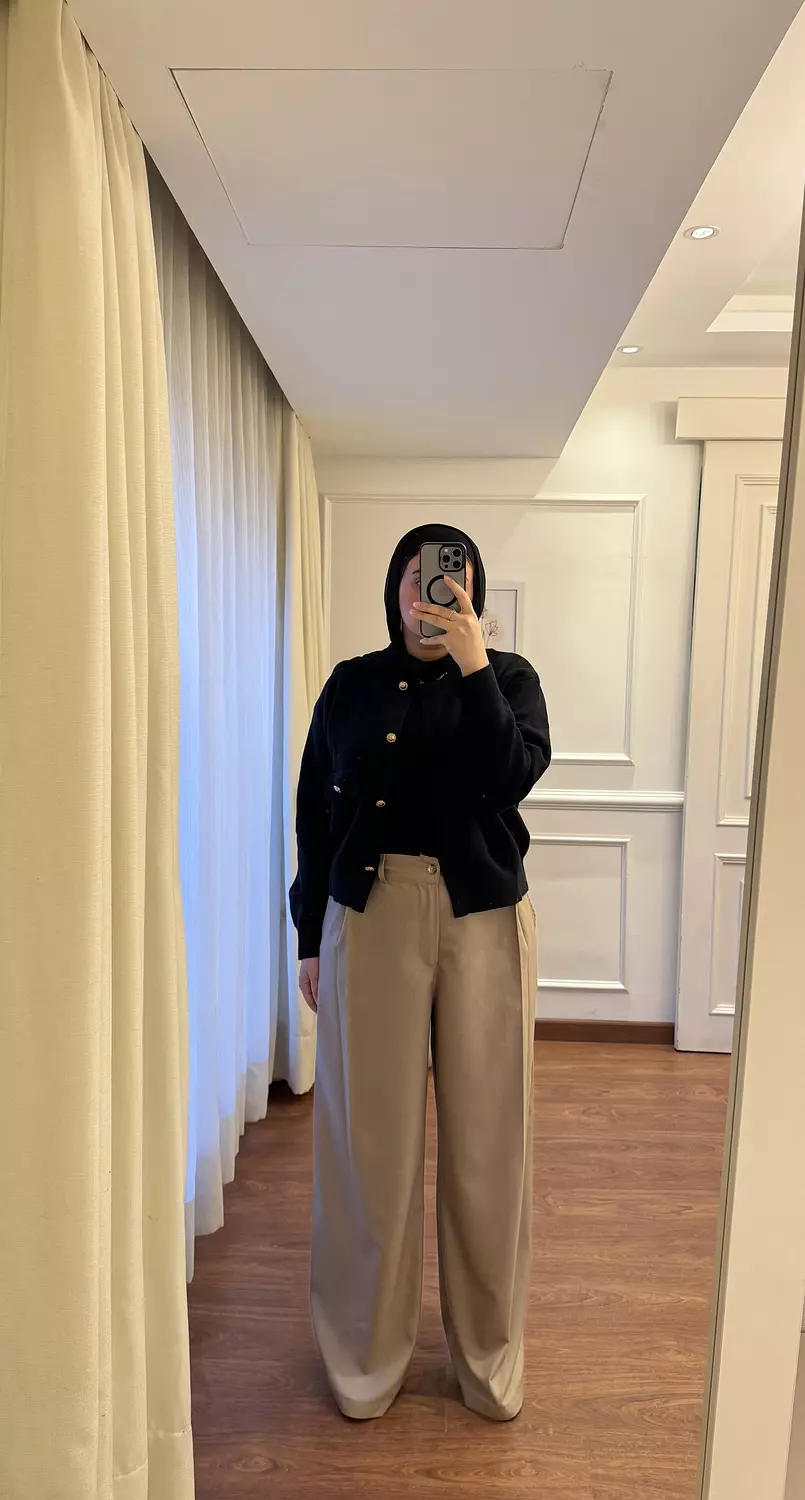 Loose-Darted Pants - Camel 1