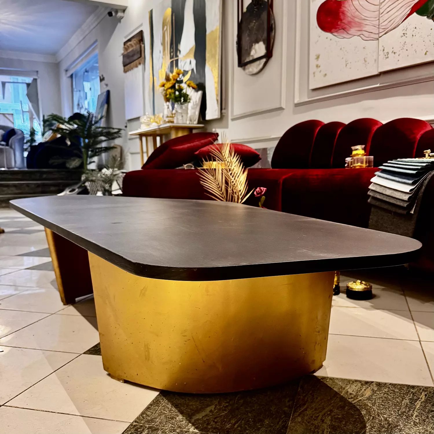 Organic shape wooden table 4