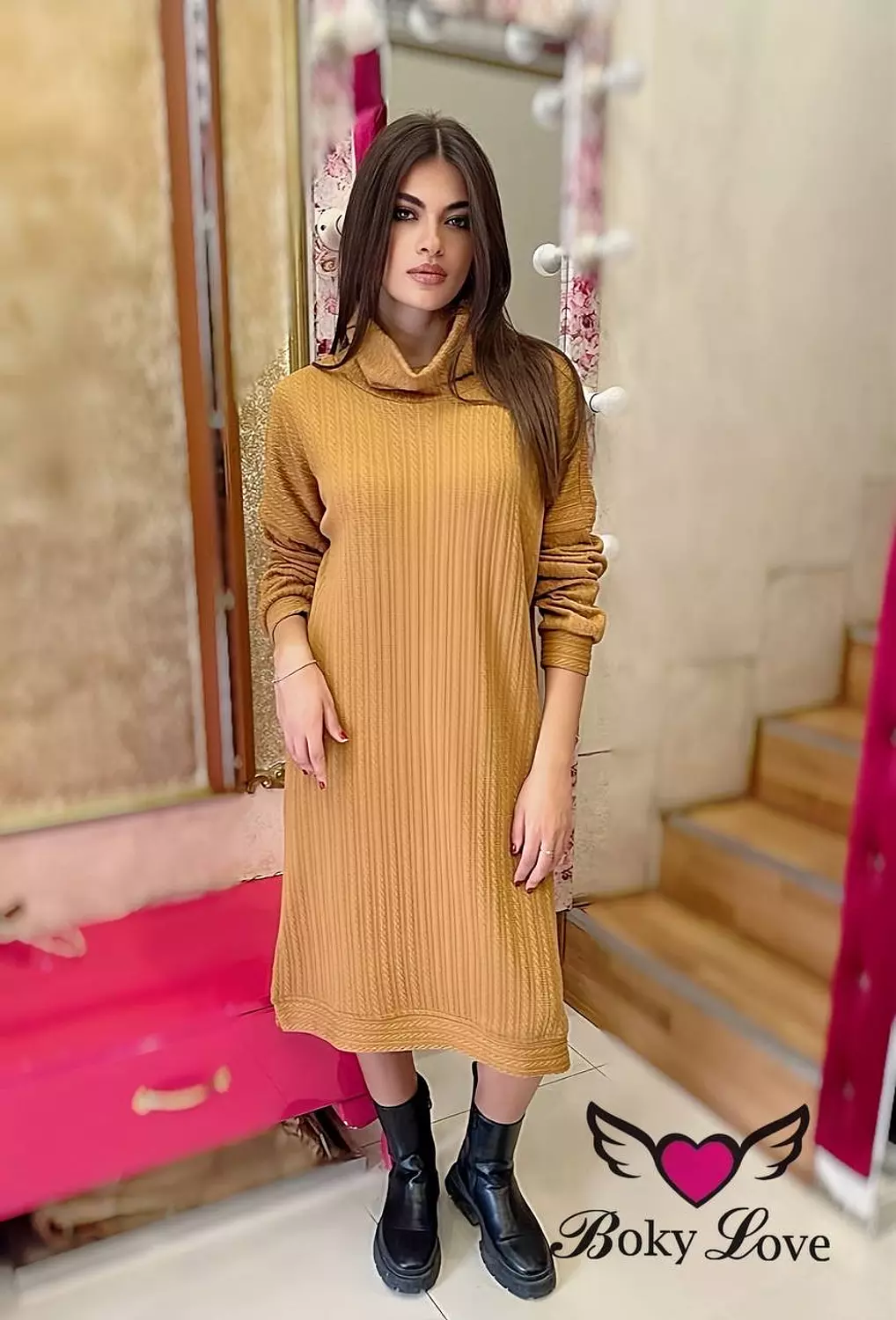 Riviera Ribbed sweater Dress image