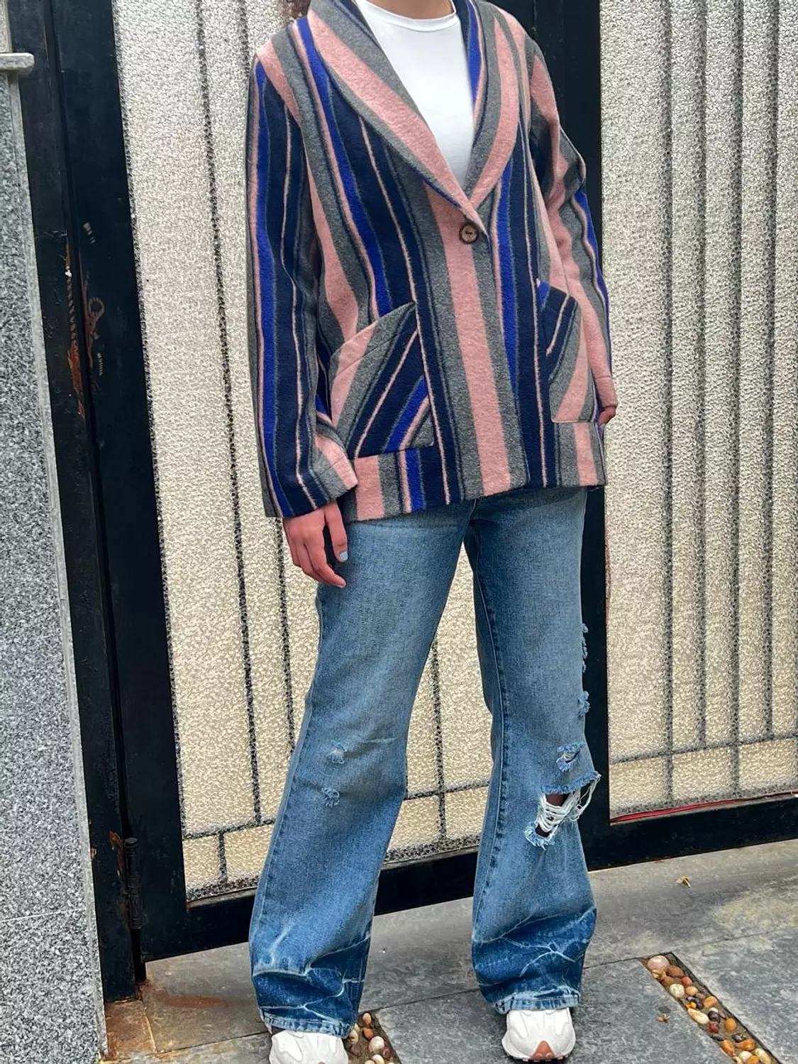 Wool strip jacket  12