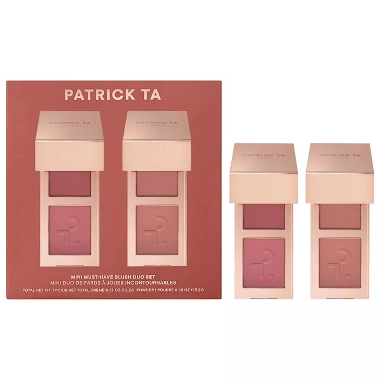 PATRICK TA  Mini Must-Have Major Headlines Double-Take Crème & Powder Blush Duo Set image