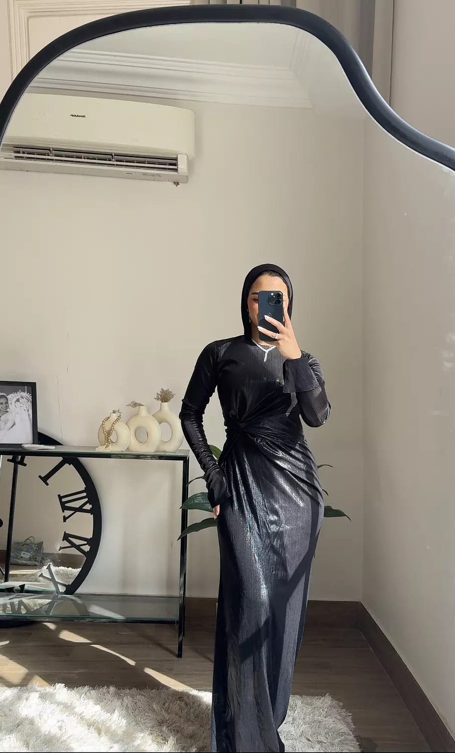 Flora dress in black image