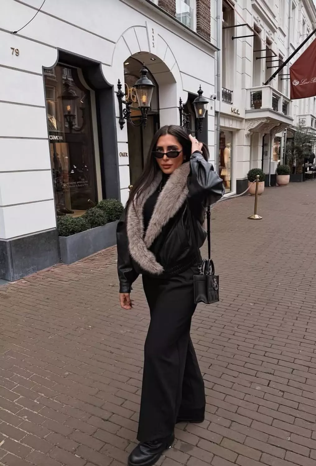 Fur leather jacket  4