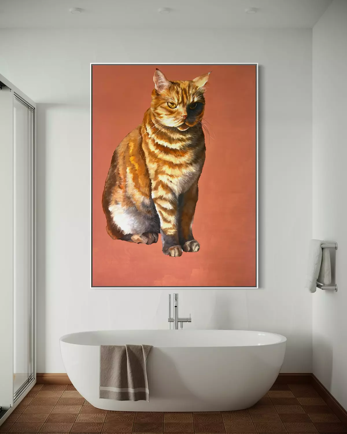 The Narcissistic Persona (Brick Painting – The Arrogant Cat) hover image