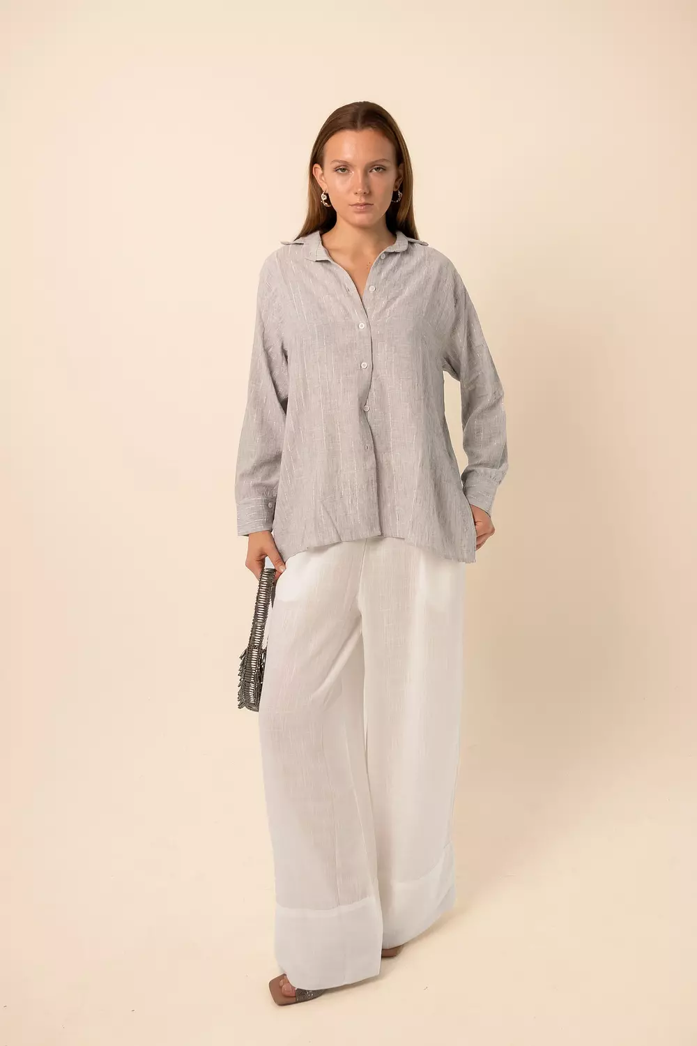 Wide-Leg Pants - White hover image