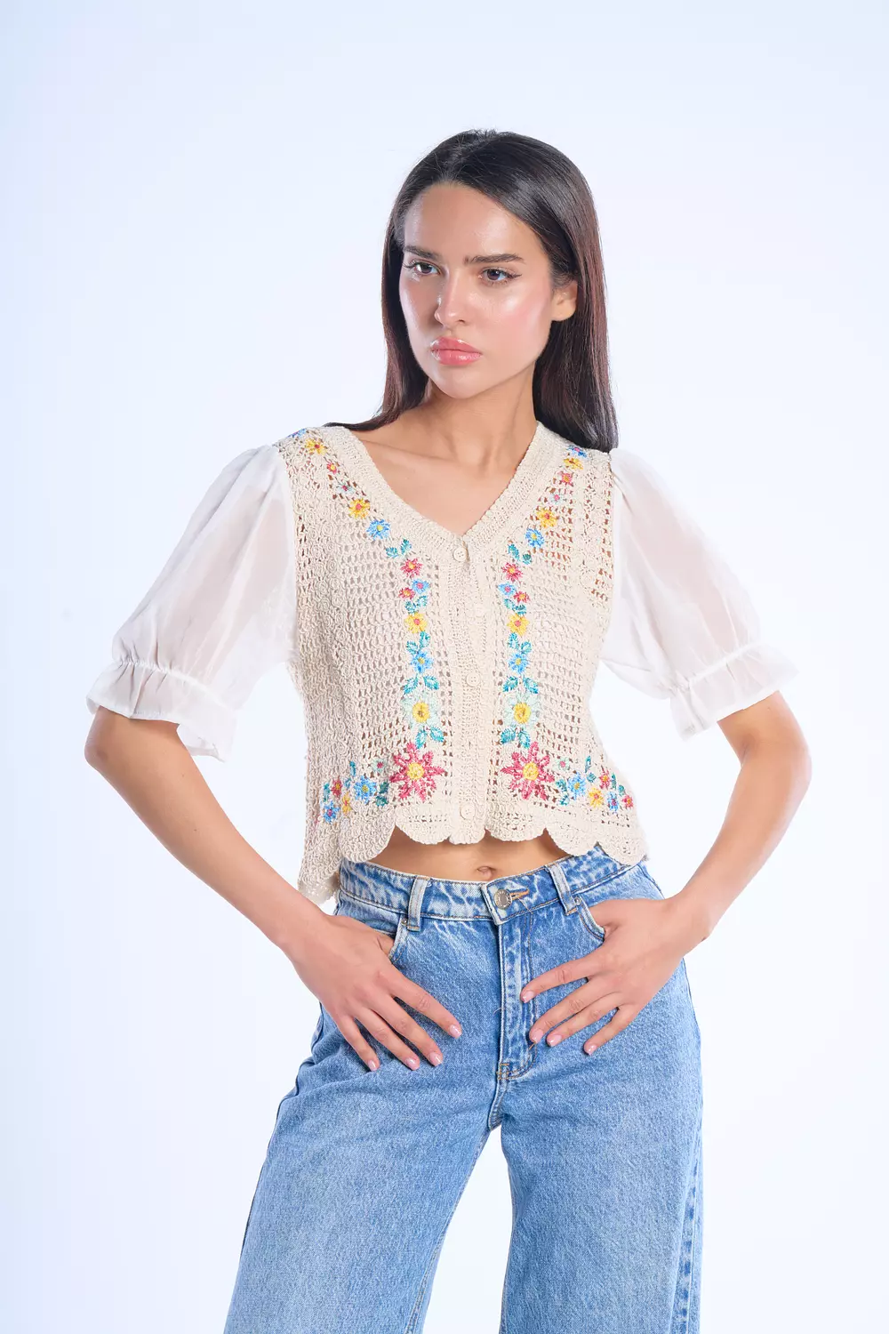 embroiderd crochet top 2