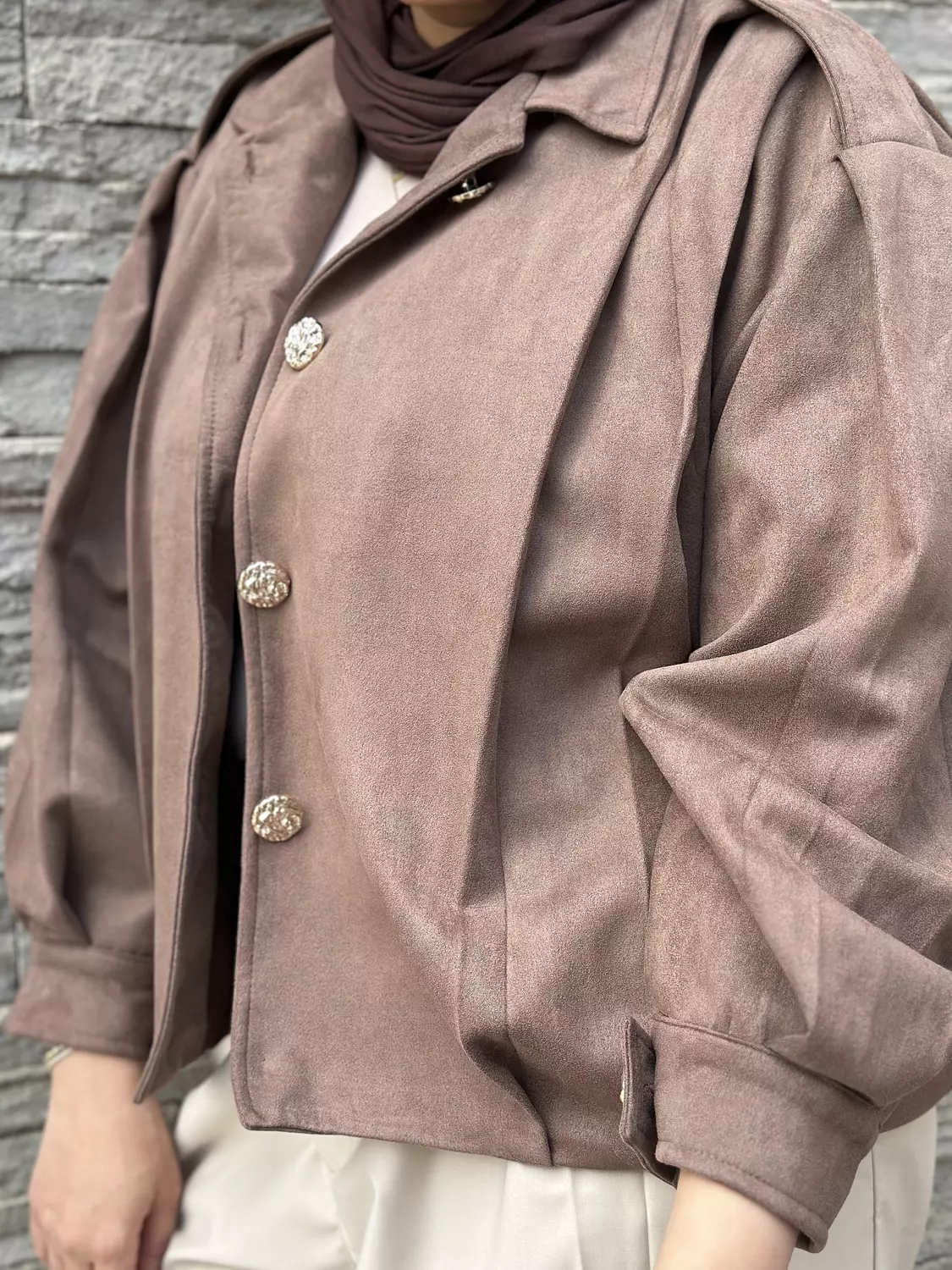 Everyday Suede Jacket - Brown  5