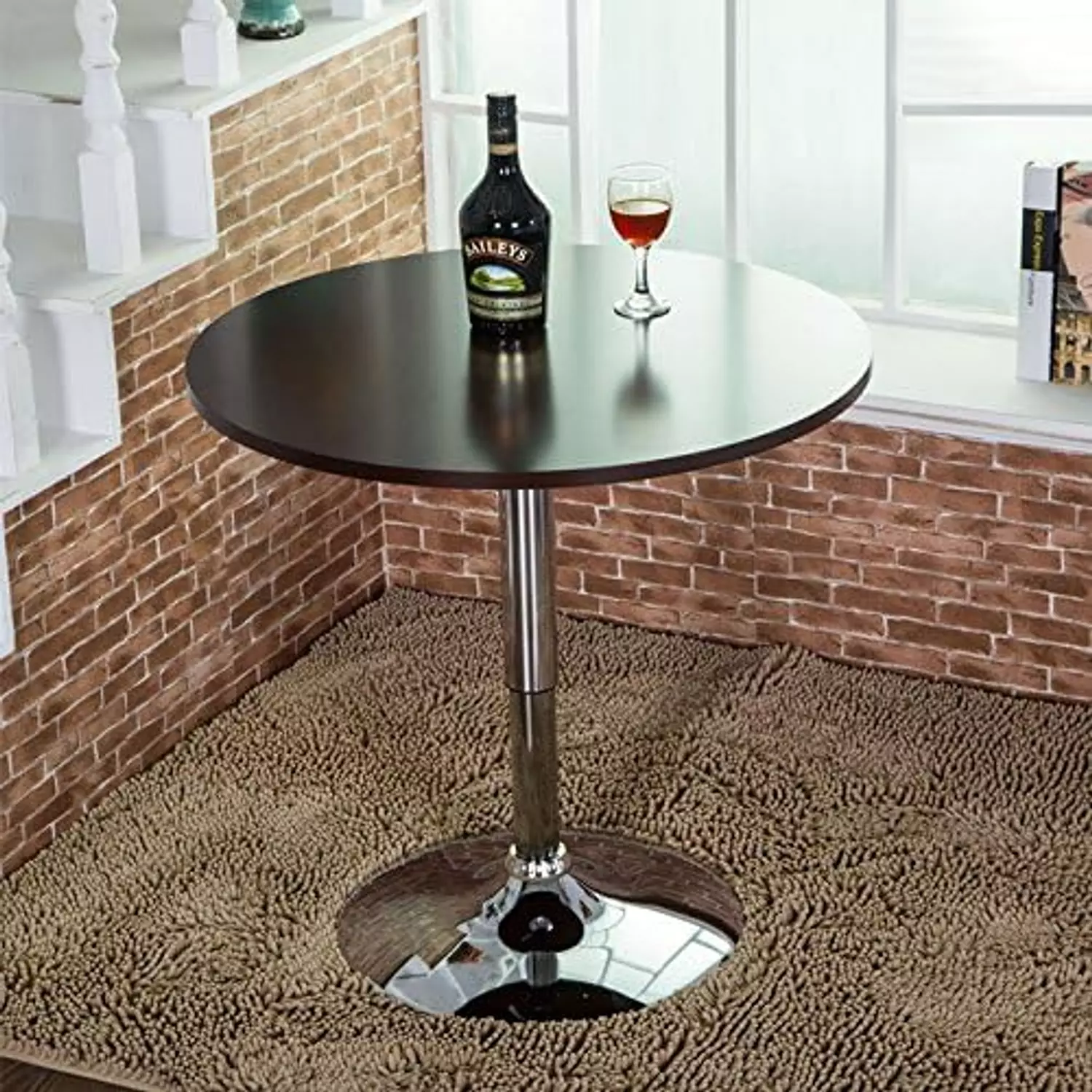 Black Wood Bar Table – Square Top image