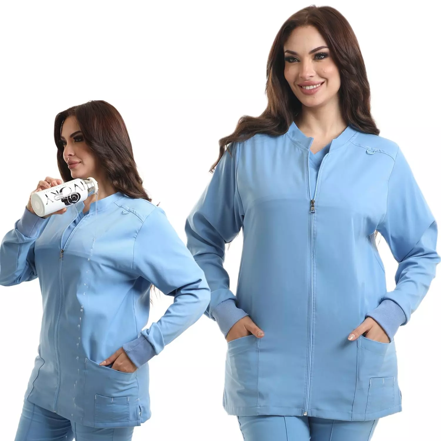Sky Blue New Flexi Lab Coat image