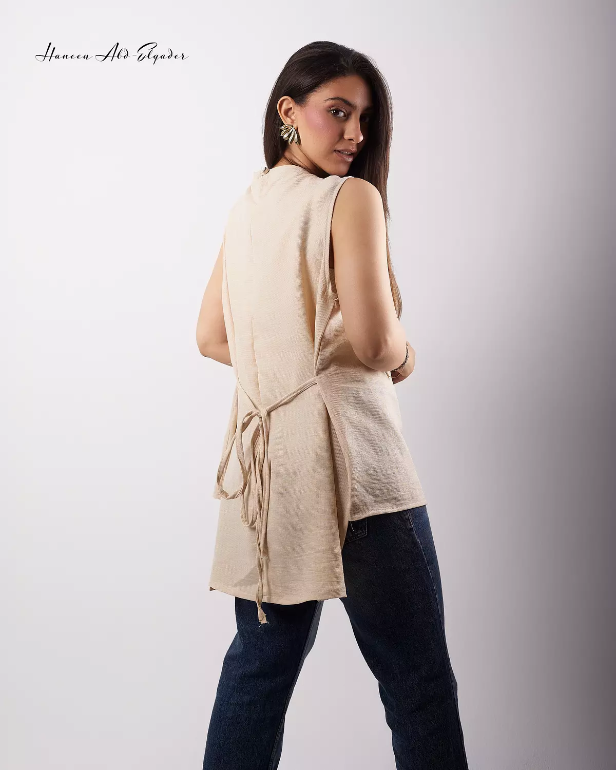 Biege wrap blouse 6