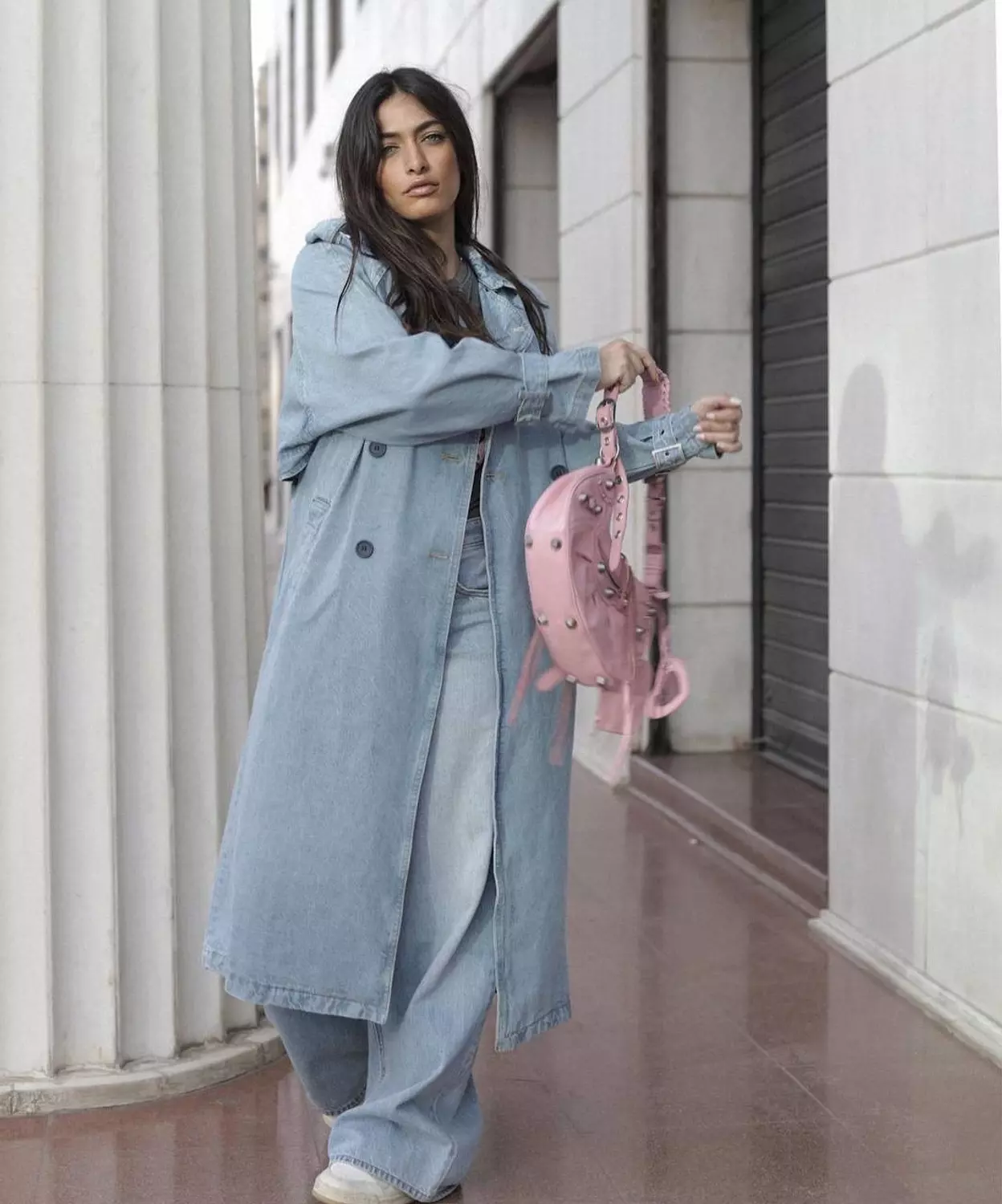 Denim trench coat  2