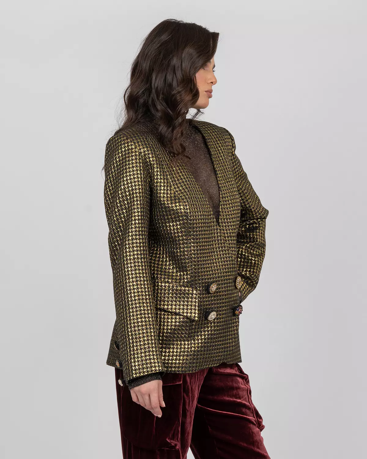 Brocade Fitted Blazer 4