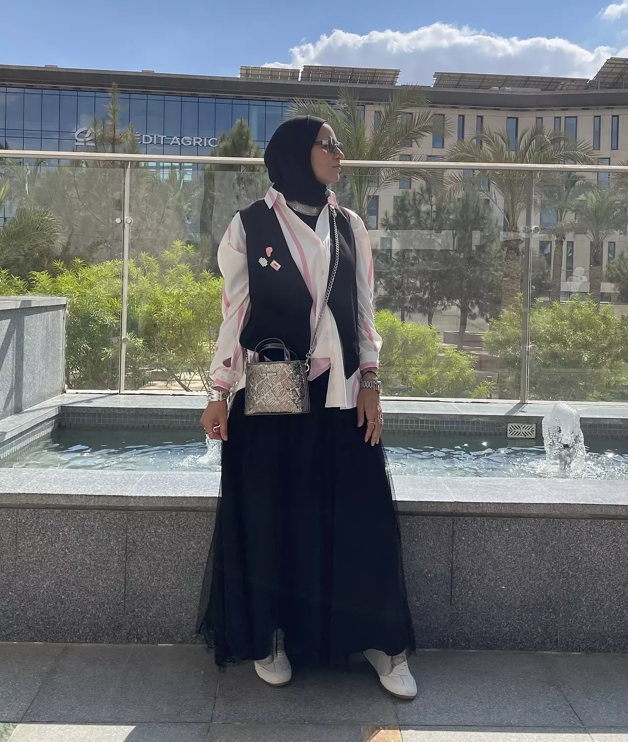 Striped pink shirt hover image