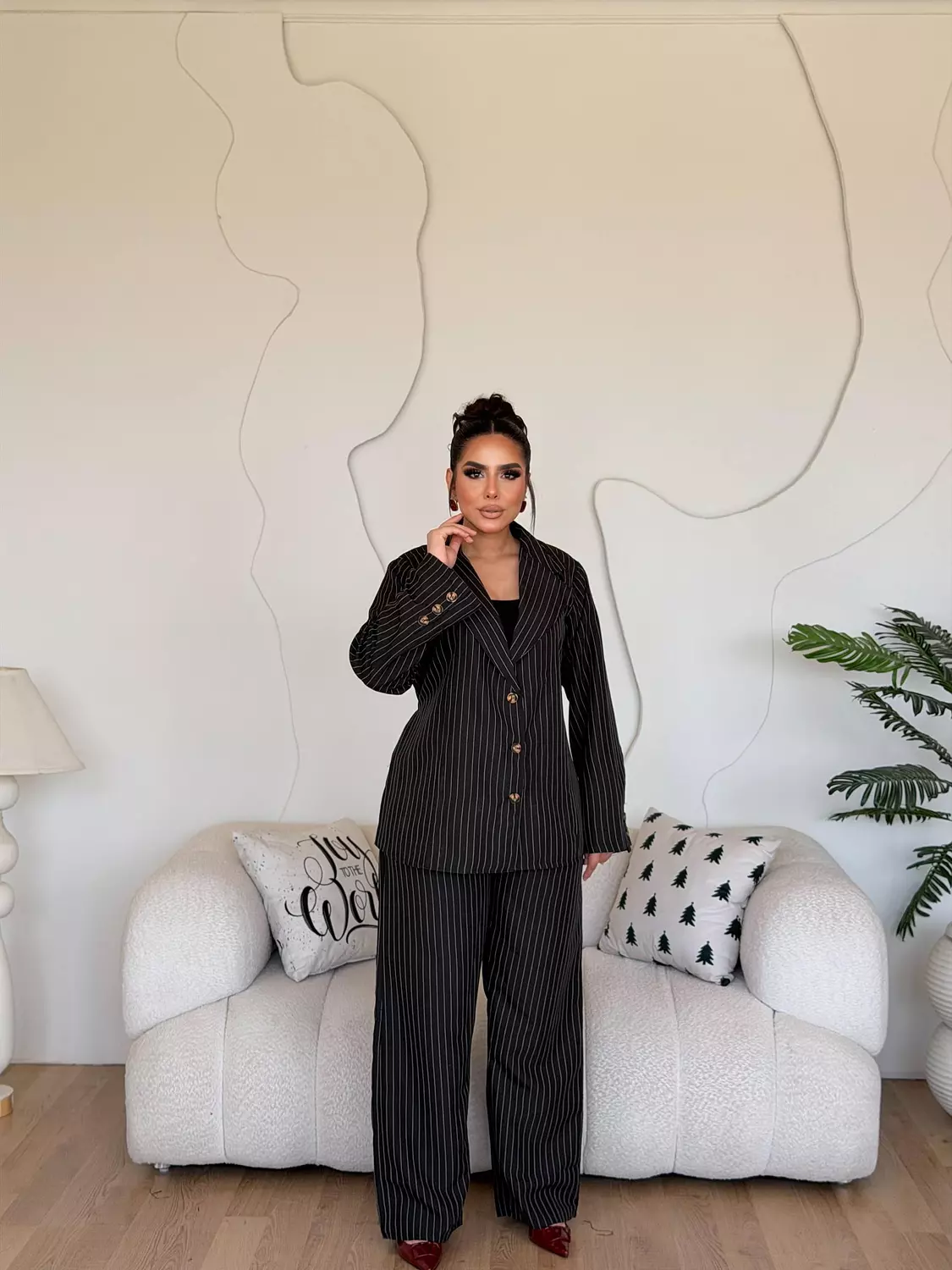 Axis Pinstripe Set In Black hover image