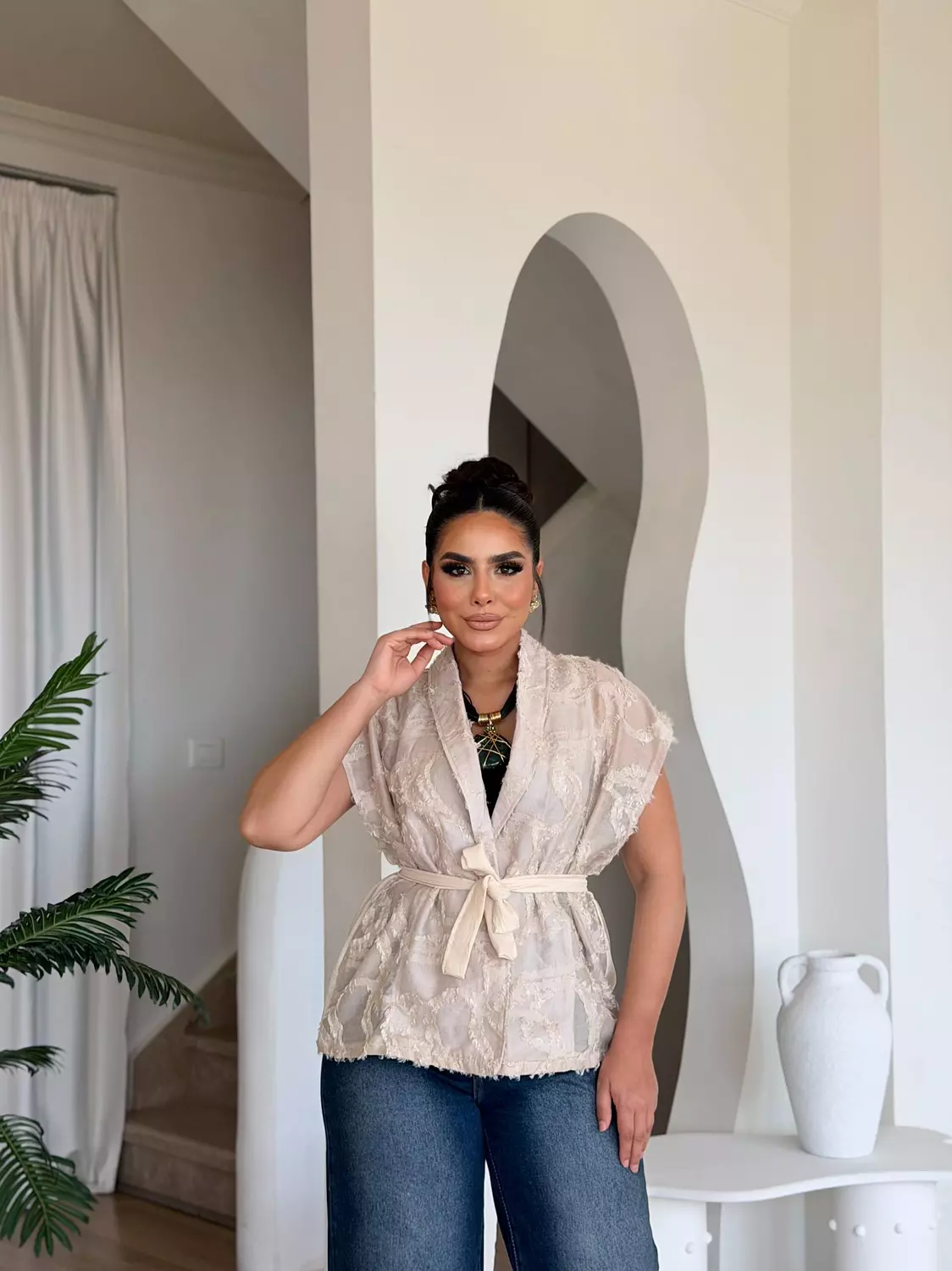 Solenne Belted Vest hover image