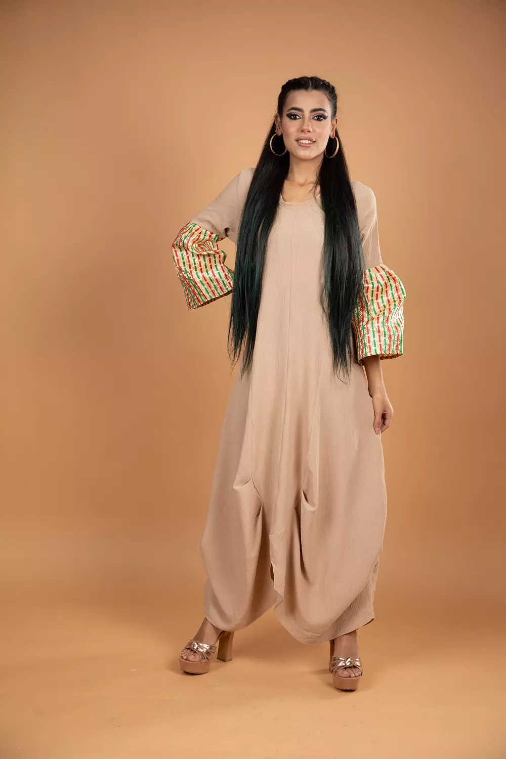 Golden Sleeves Dress 1