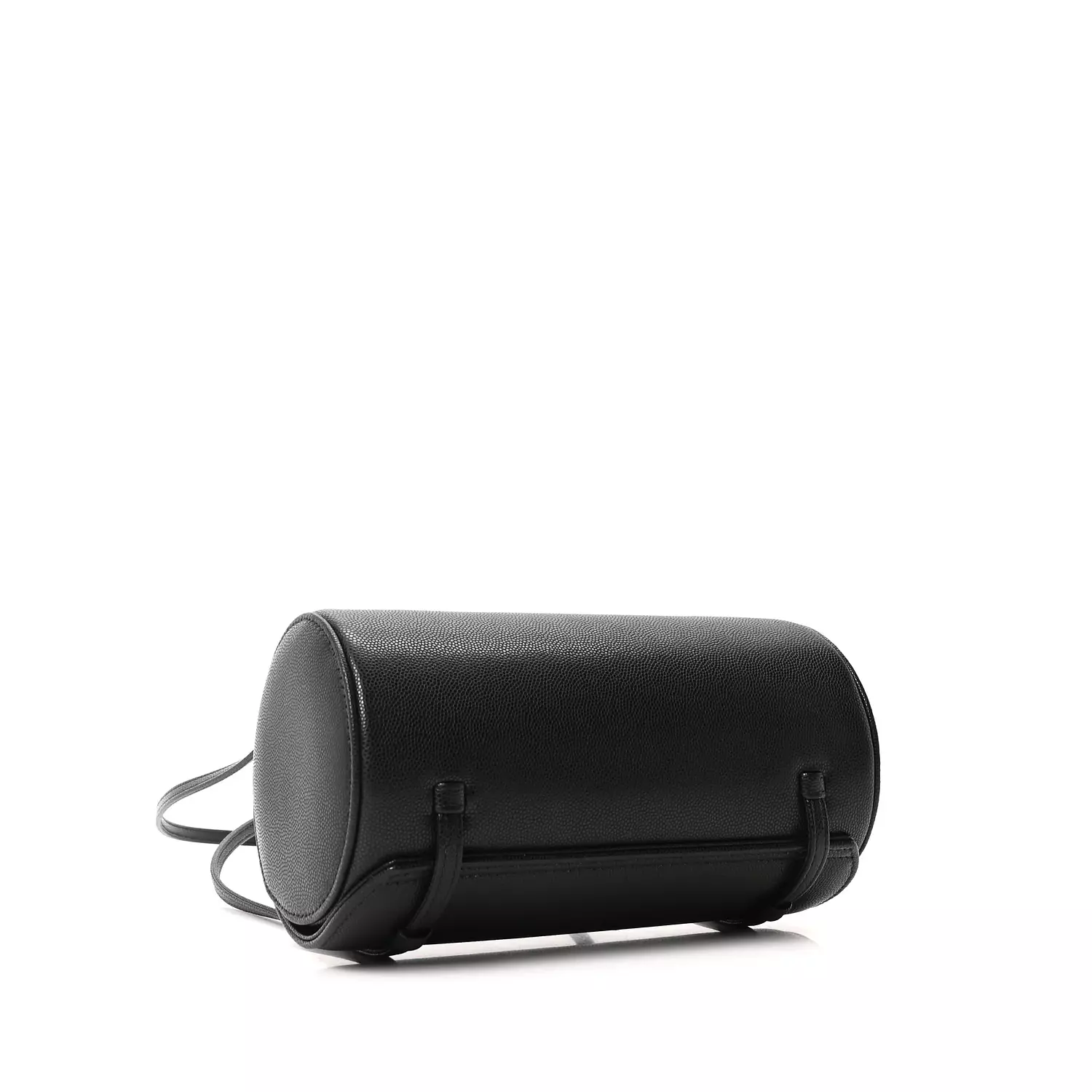  Chanel Shiny Caviar Preppy Coco Small Bowling Bag in Black.  2