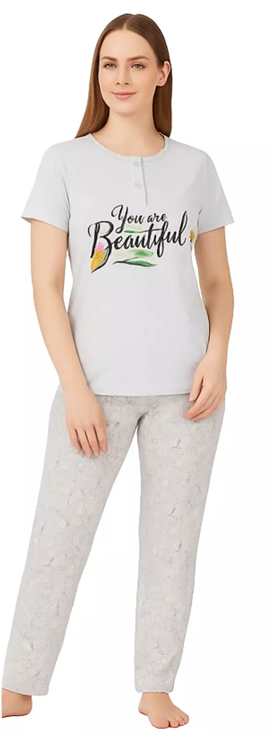 Women Beautiful Pj - 2475 - Light Grey 3