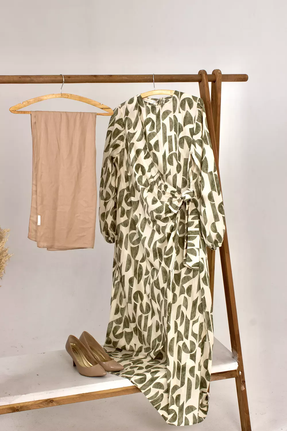 Qamar wrapped dress 3