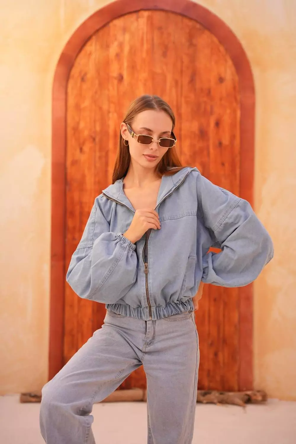 hooded denim jacket 4