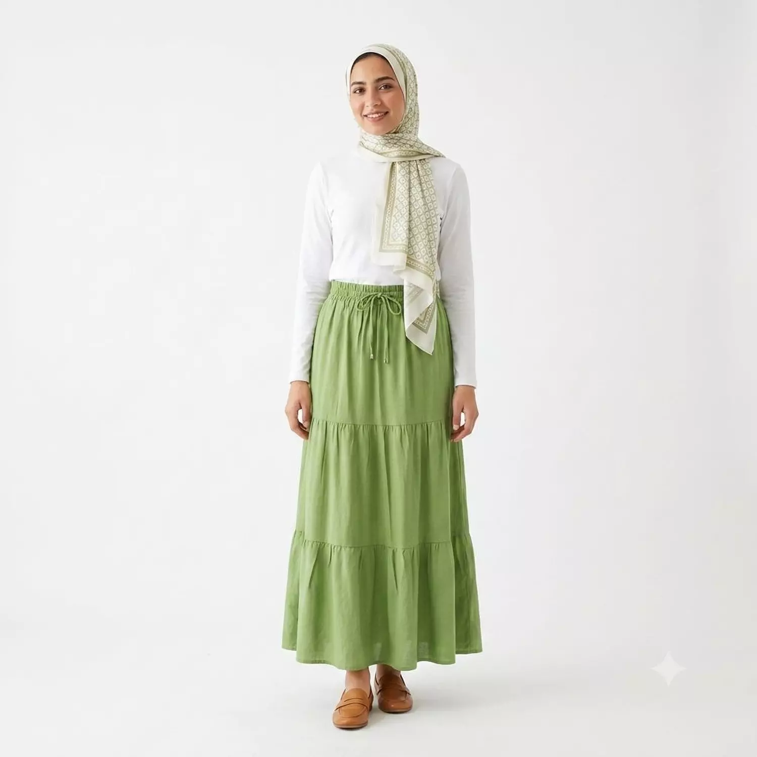 Tiered Modest Maxi Skirt 1