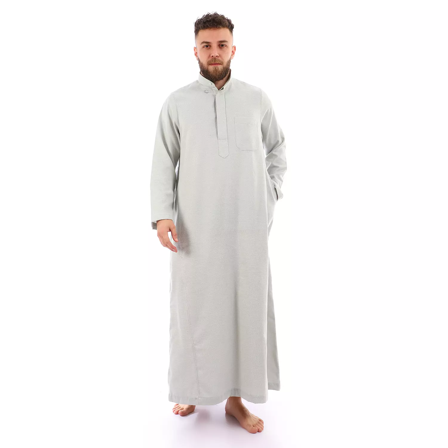 Shorto Men's Kastoor Galabeya - 2348 - Light Grey image