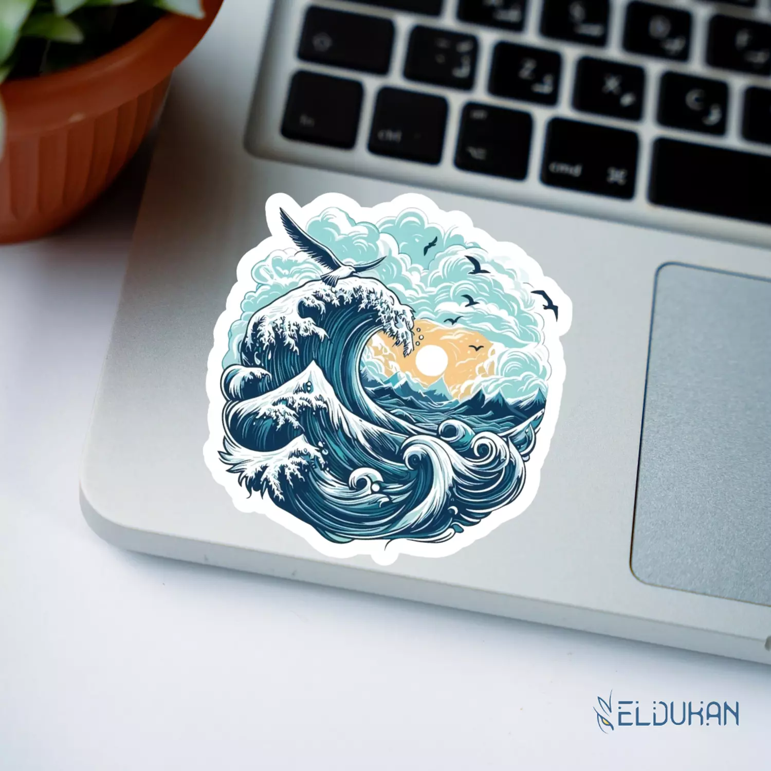 Van gogh wave v2 sticker | Eldukan Gallery