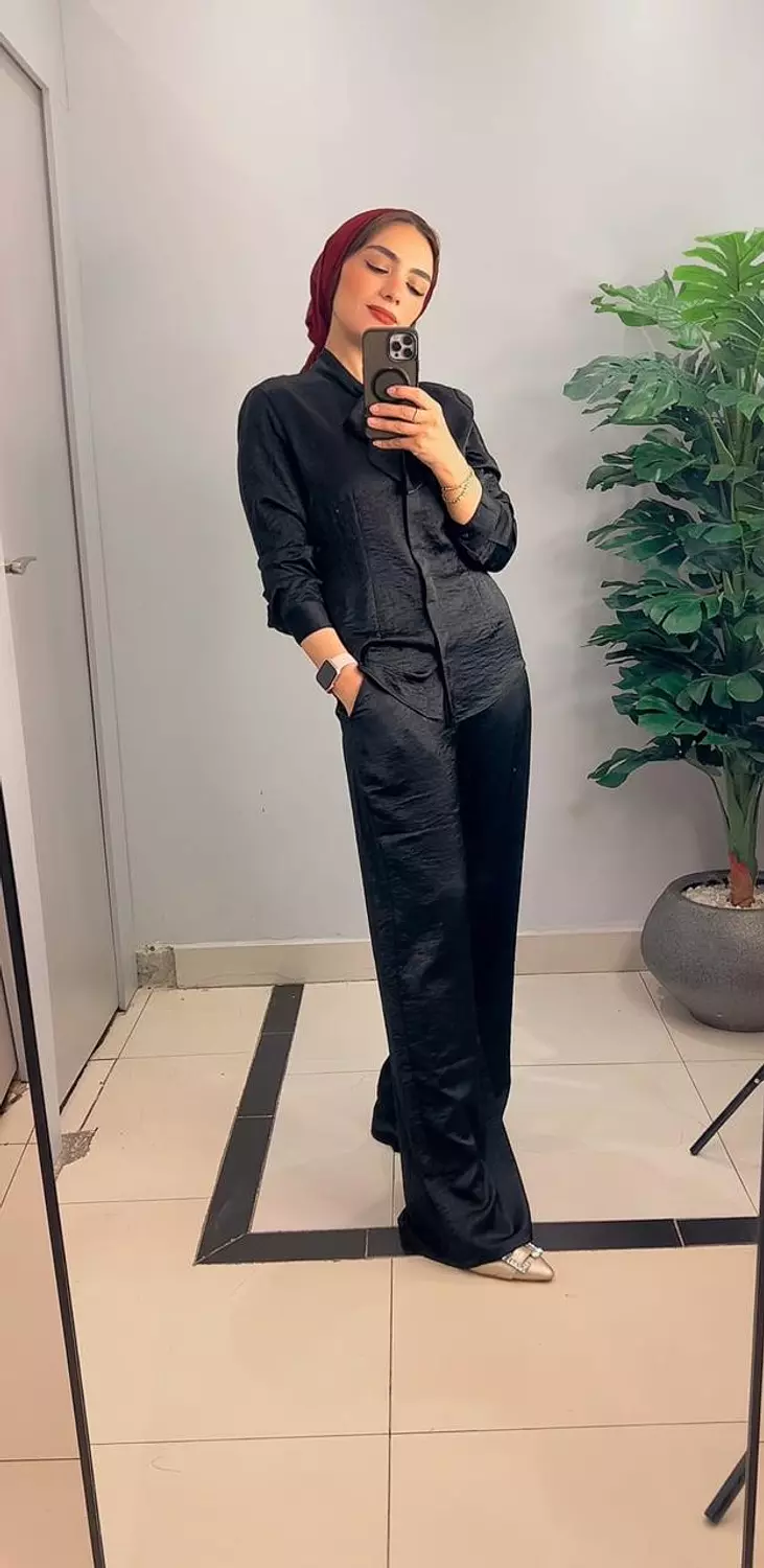 Elegant Satin Suit  7