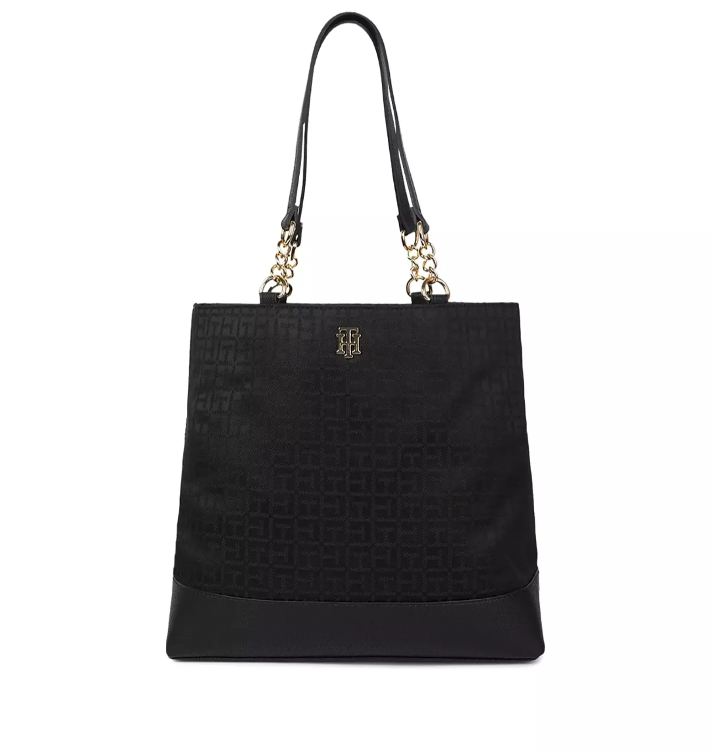 Tommy Hilfiger Signature Monogram Tote Bag _Black  image