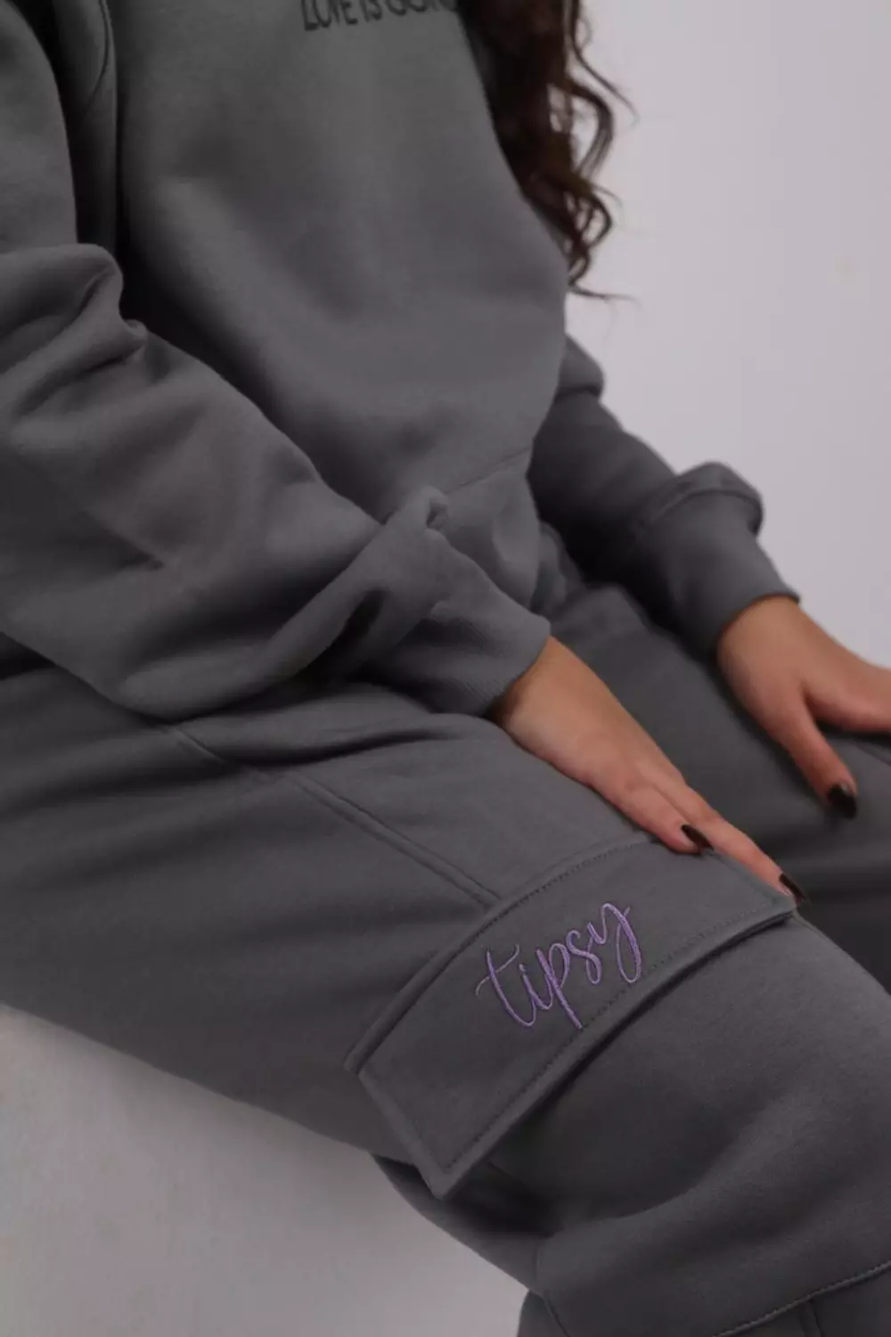 Grey Cargo Sweatpants 1