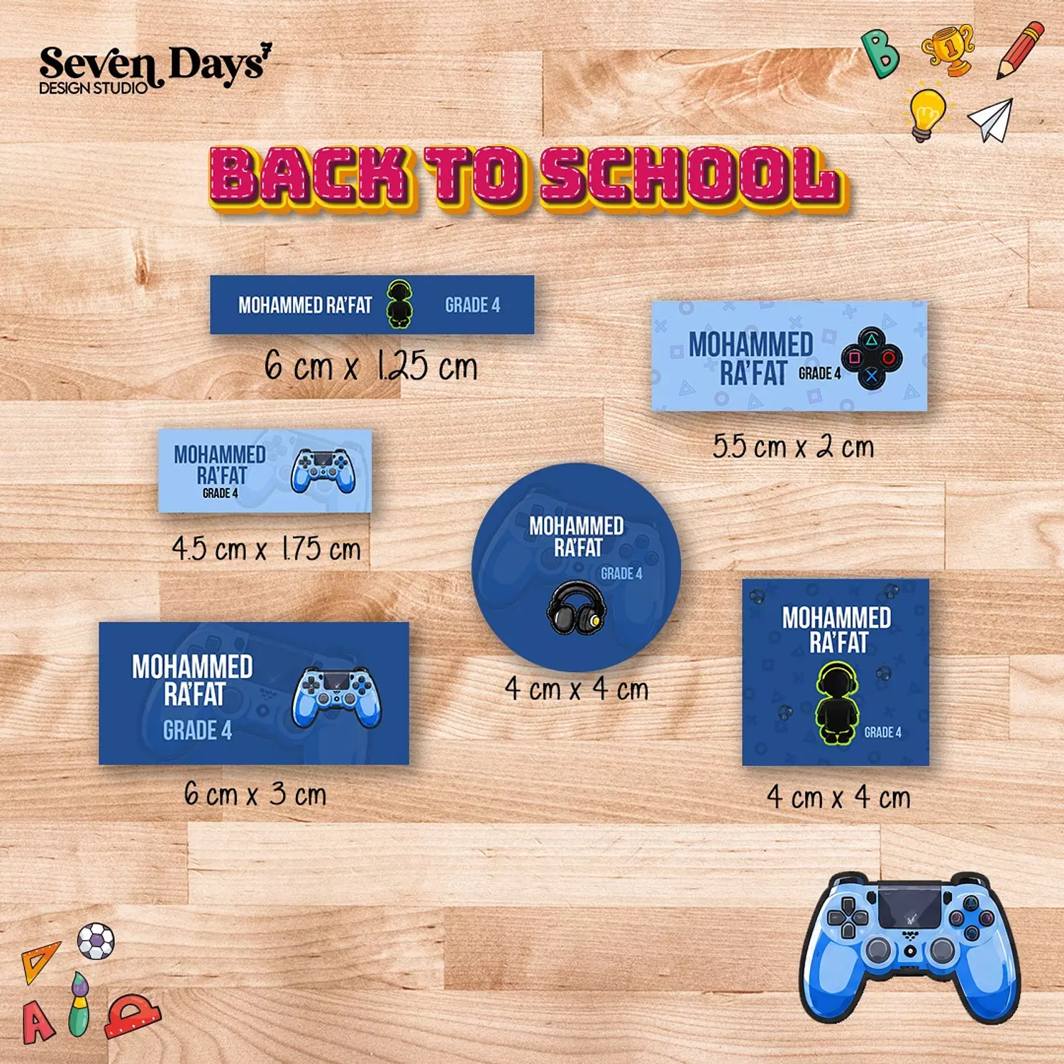 PlayStation 4 School Labels image