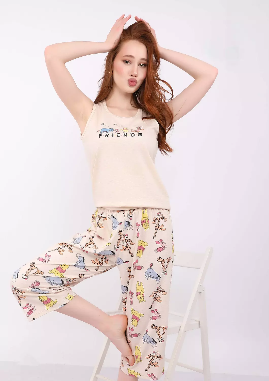Winnie The Pooh CAPRI PANTS Pajama Set 3