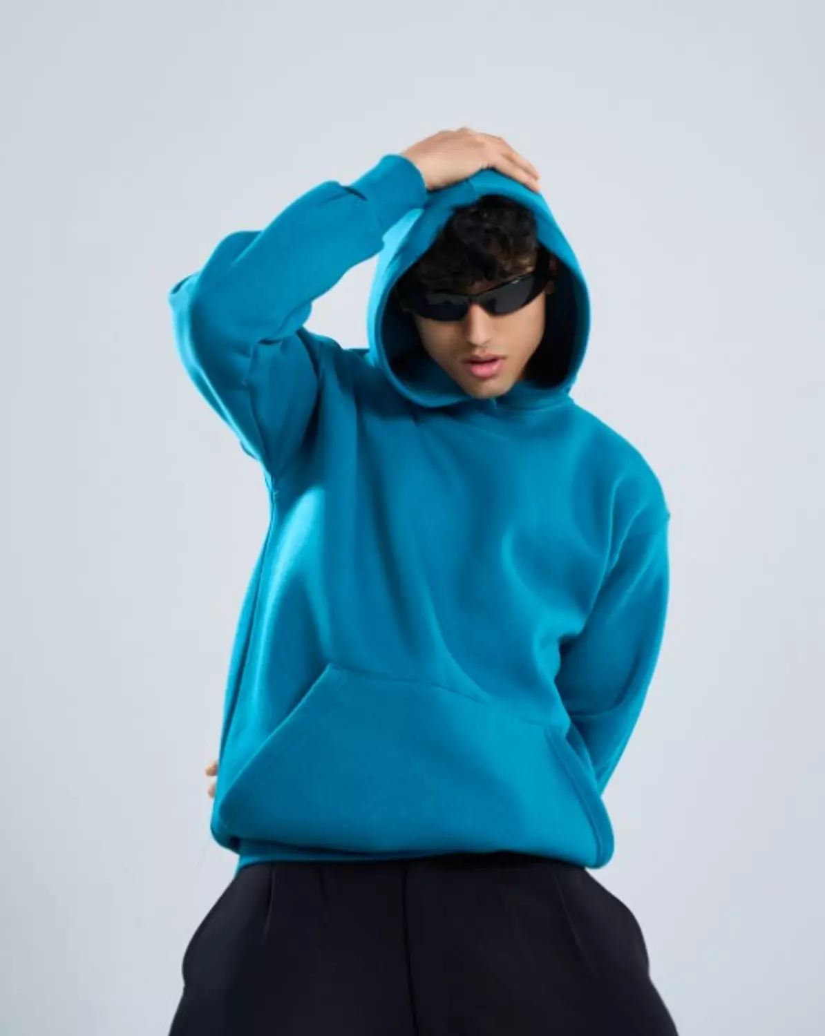 Mint blue hoodie hover image