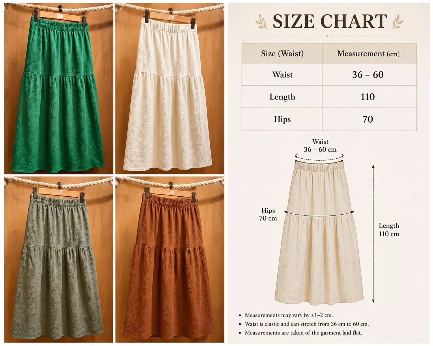  a line maxi cotton Crinkle skirts 12
