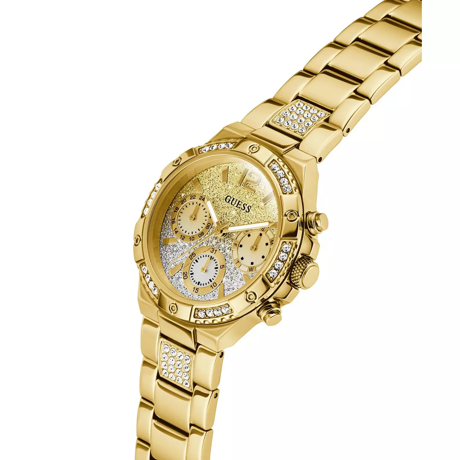 GUESS Ladies Gold Tone Multi-function Watch Gold Tone Stainless Steel Bracelet GW0950L2 4