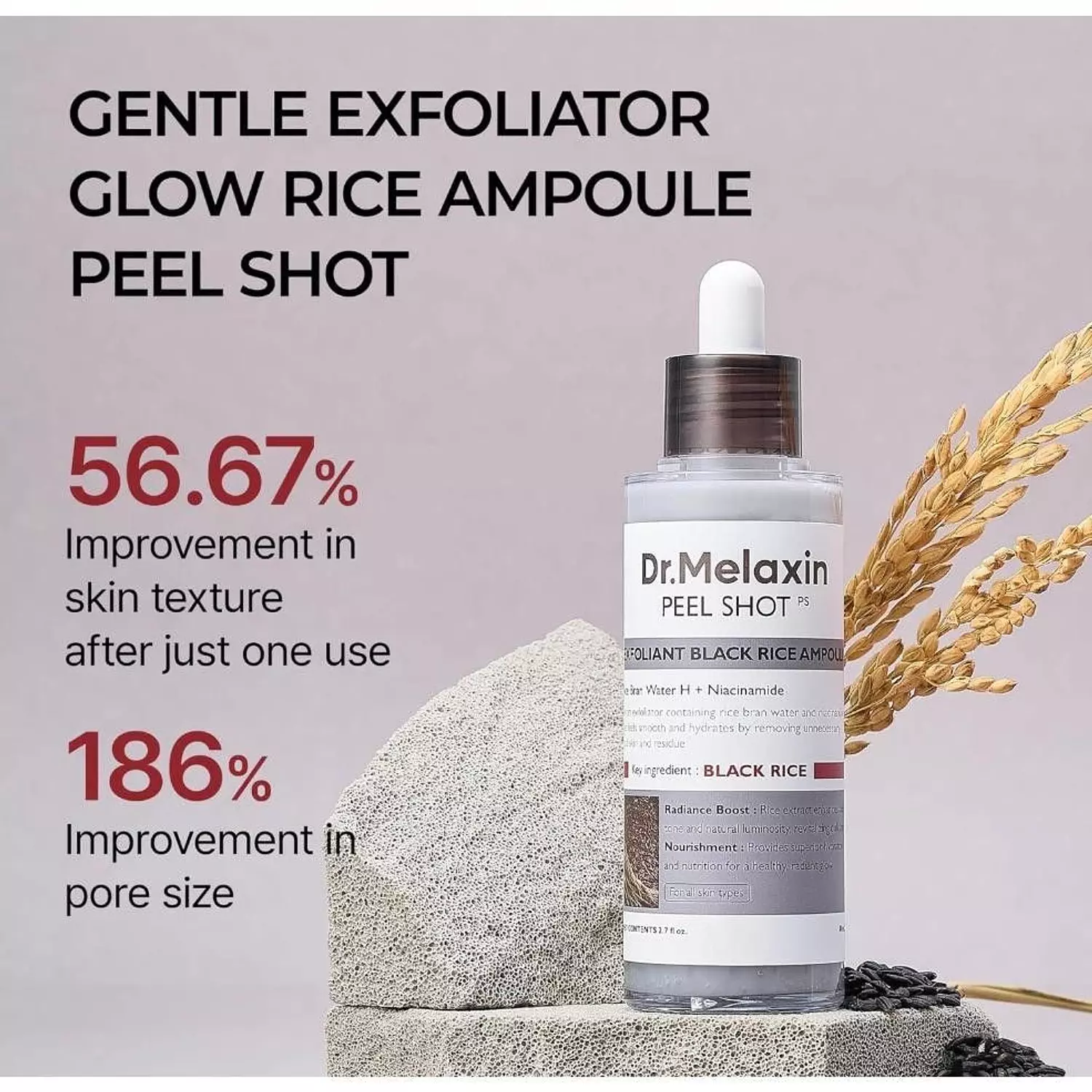 Dr. Melaxin – Peel Shot Exfoliant Black Rice Ampoule 2