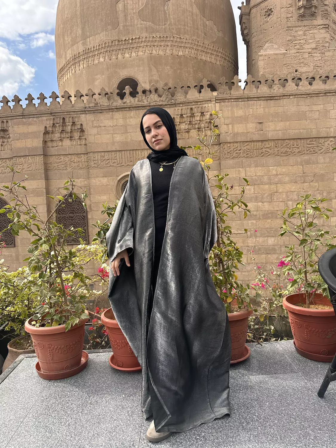 Shimmery Kaftan - Silver 1