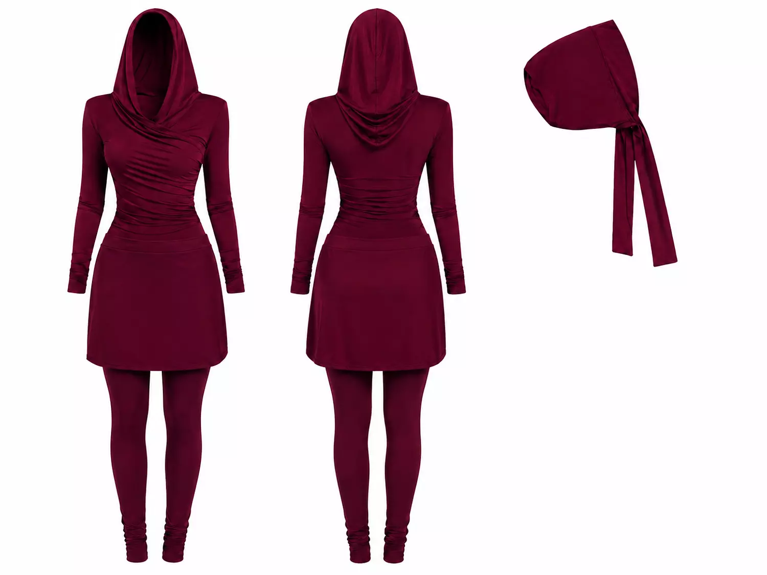 Maroon Marble Burkini 14